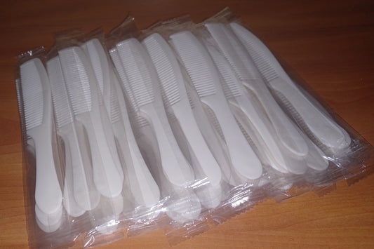 [500-Pack] White Hair Combs for Hotels, Events, Gift Bags, Personal Care
